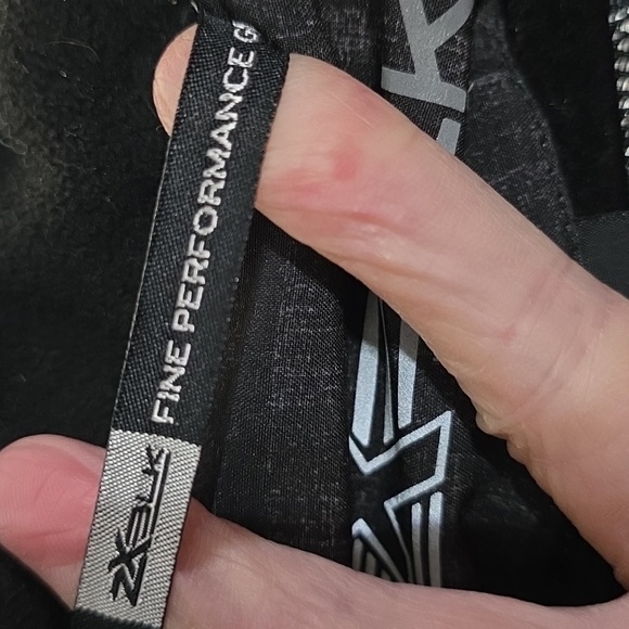 ZXBLK Label Mens Jacket Coat Black Removable Hood Zips Pockets Sz L GUC **READ** - Picture 3 of 16